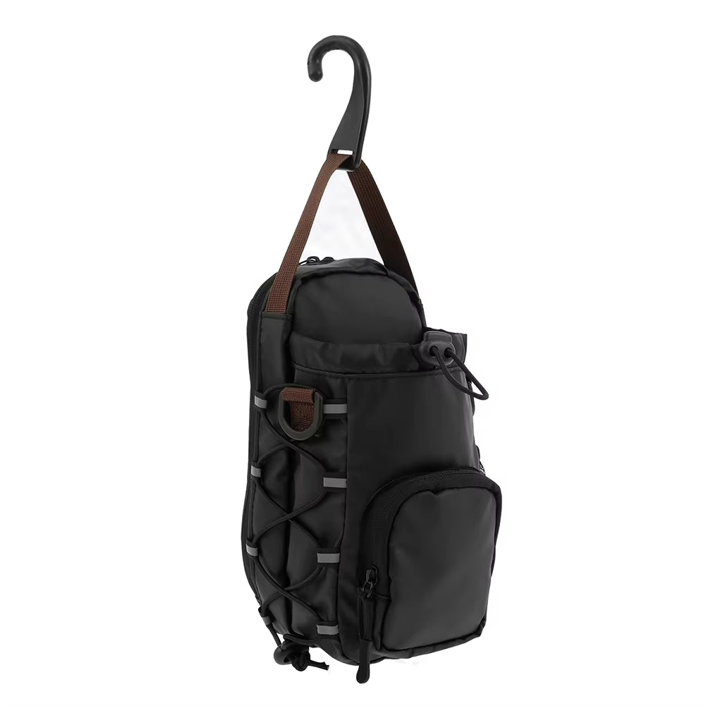 Magnetic Gym Sling Bag with Water Bottle Holder Gym Chest Pouch Gym Bottle Carrier Bag for Men Women Gym Accessories Organizer