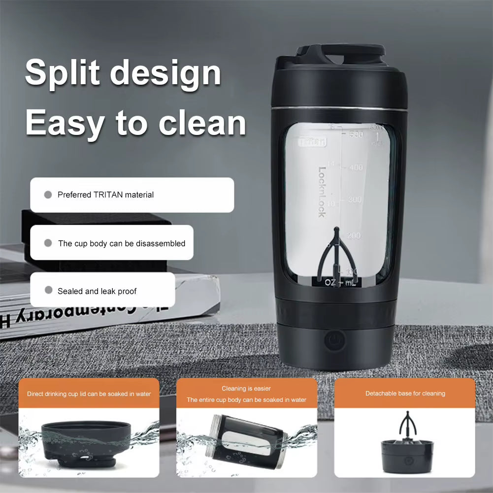 Electric Protein Powder Mixing Cup Made with Tritan Automatic Shaker Bottle Portable Mixer Cup for Smooth Protein Shakes