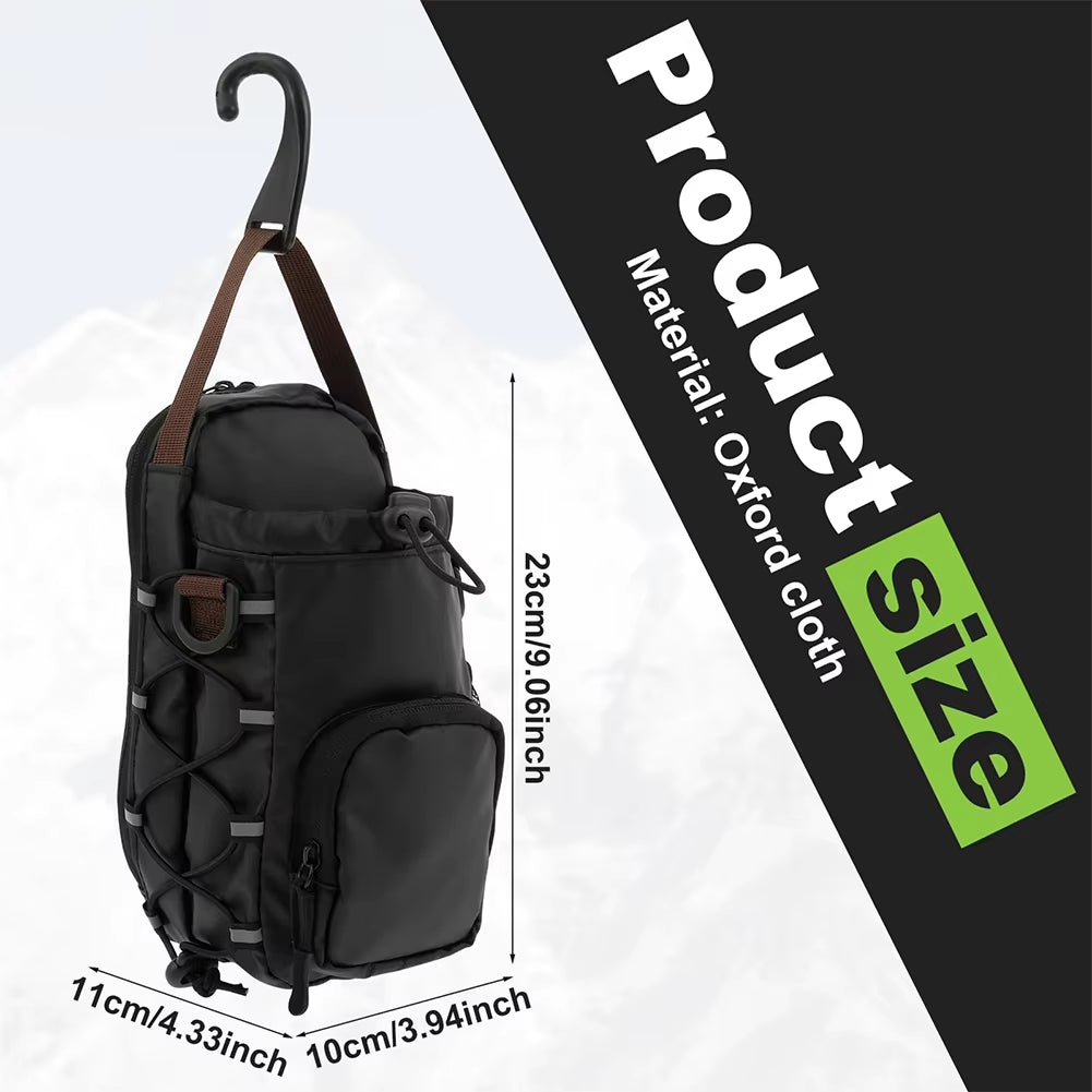 Magnetic Gym Sling Bag with Water Bottle Holder Gym Chest Pouch Gym Bottle Carrier Bag for Men Women Gym Accessories Organizer